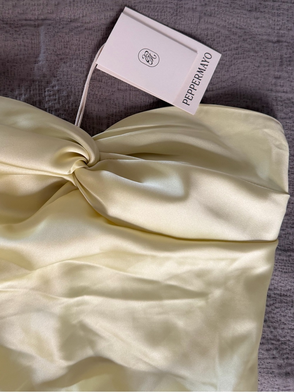 Peppermayo Strapless Butter Yellow Maxi Dress - Picture 9 of 13